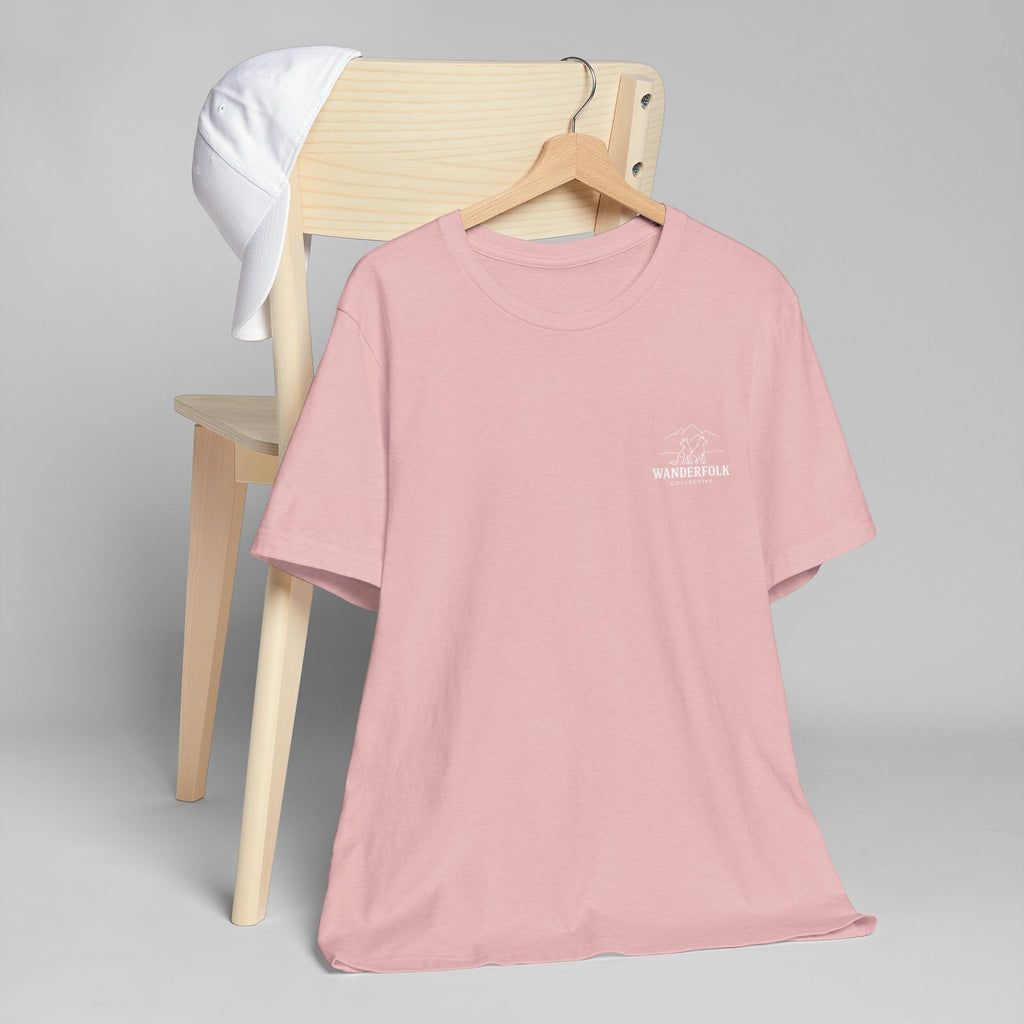Wanderfolk Camping Adventure T-Shirt | Outdoor Mountain Campfire Design