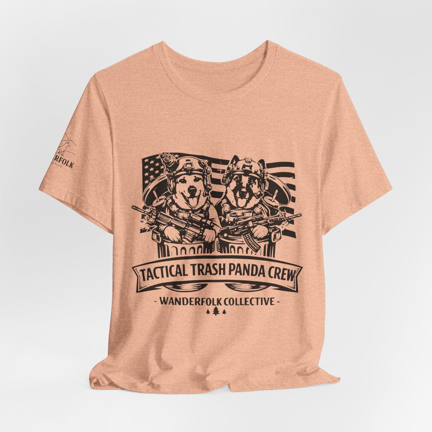 Tactical Trash Panda Crew Tee | Tactical, American Flag Graphic