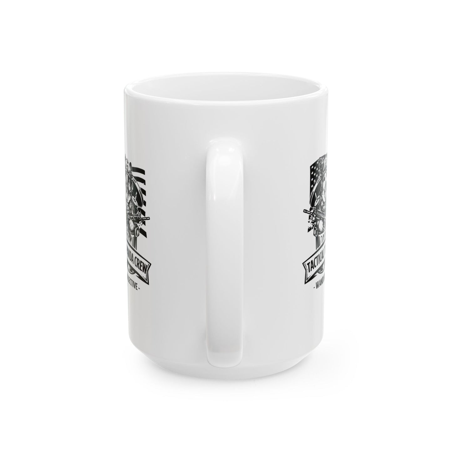 Tactical Trash Panda American Flag Ceramic Mug — German Shepherd Trash Pandas (11oz & 15oz)