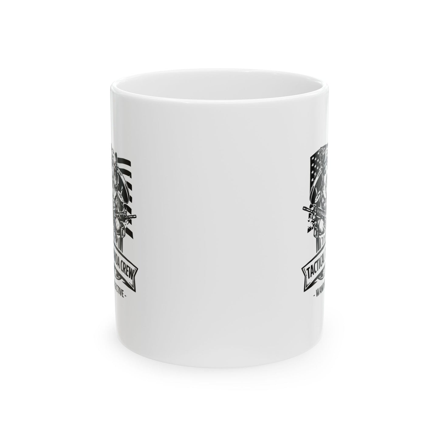 Tactical Trash Panda American Flag Ceramic Mug — German Shepherd Trash Pandas (11oz & 15oz)