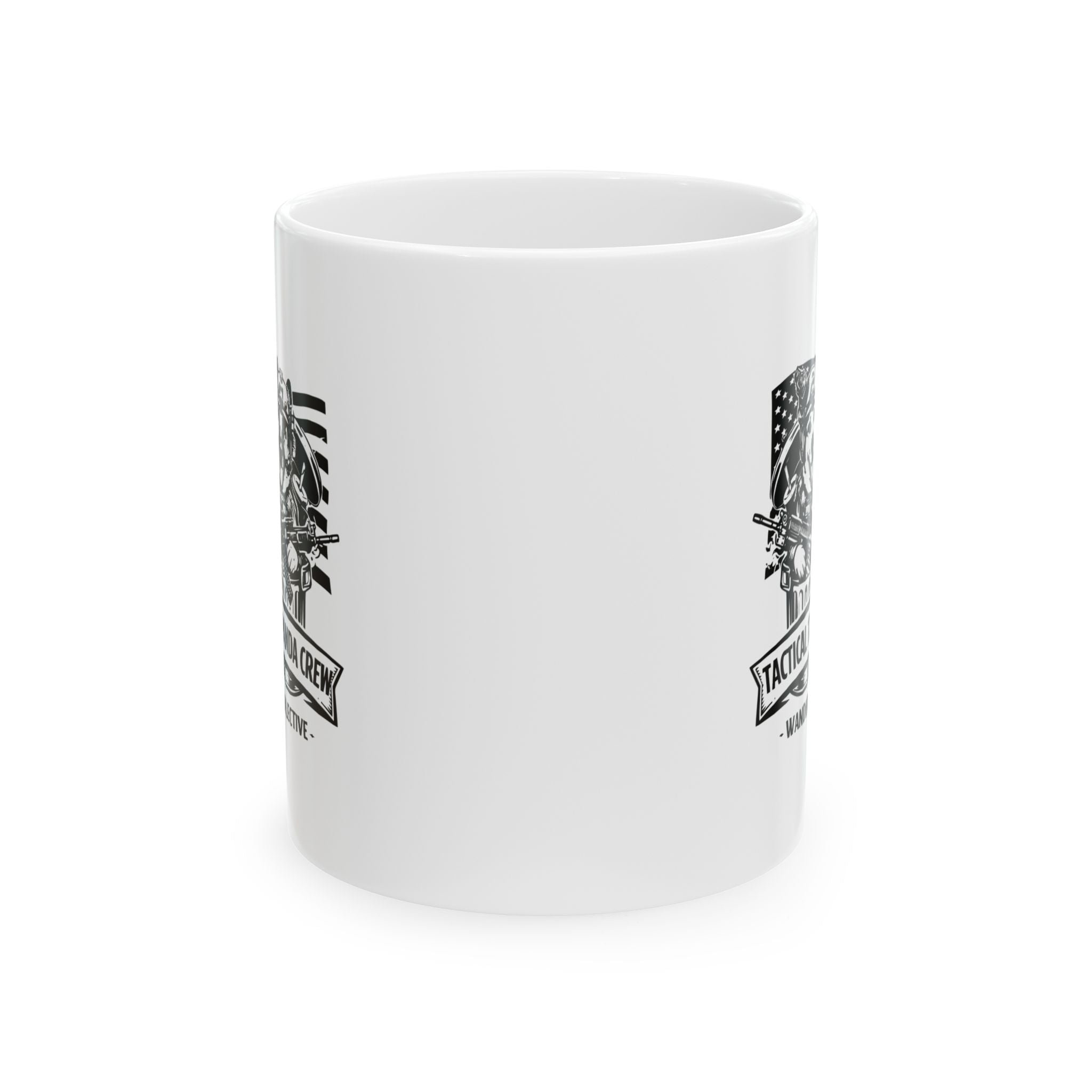 Tactical Trash Panda American Flag Ceramic Mug — German Shepherd Trash Pandas (11oz & 15oz)