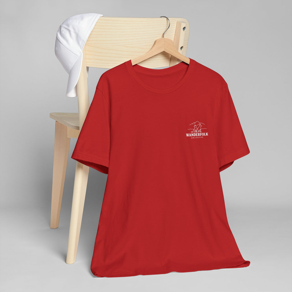 Wanderfolk Camping Adventure T-Shirt | Outdoor Mountain Campfire Design