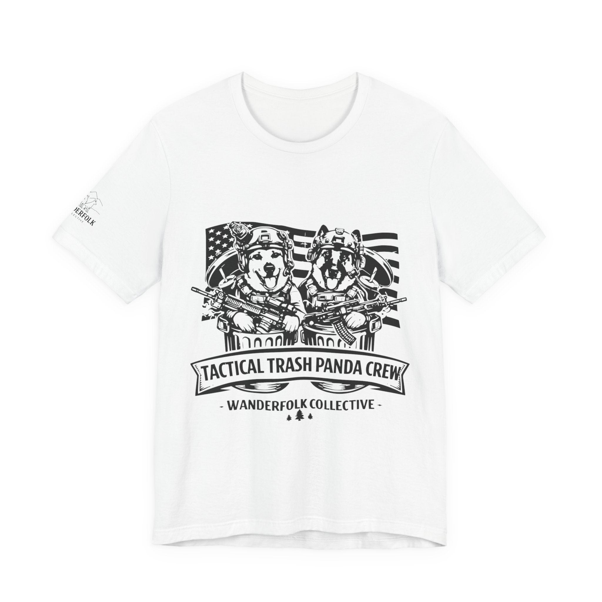Tactical Trash Panda Crew Tee | Tactical, American Flag Graphic