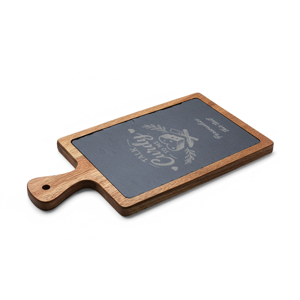 Talk Curdy To Me Charcuterie Board | Engraved Cheese Serving Board