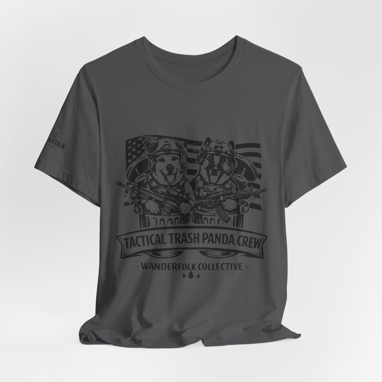 Tactical Trash Panda Crew Tee | Tactical, American Flag Graphic
