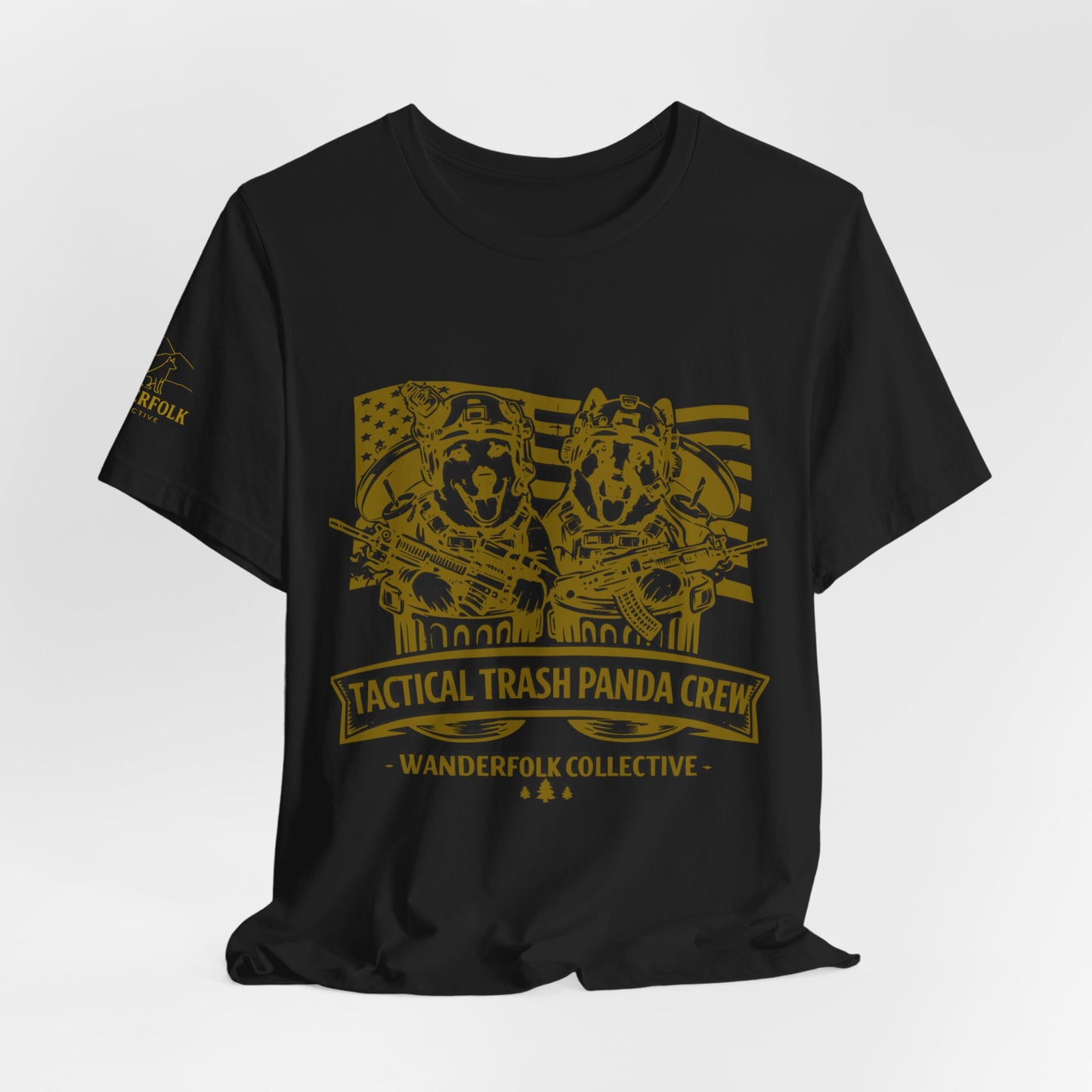 Tactical Trash Panda Crew Tee | Tactical, American Flag Graphic