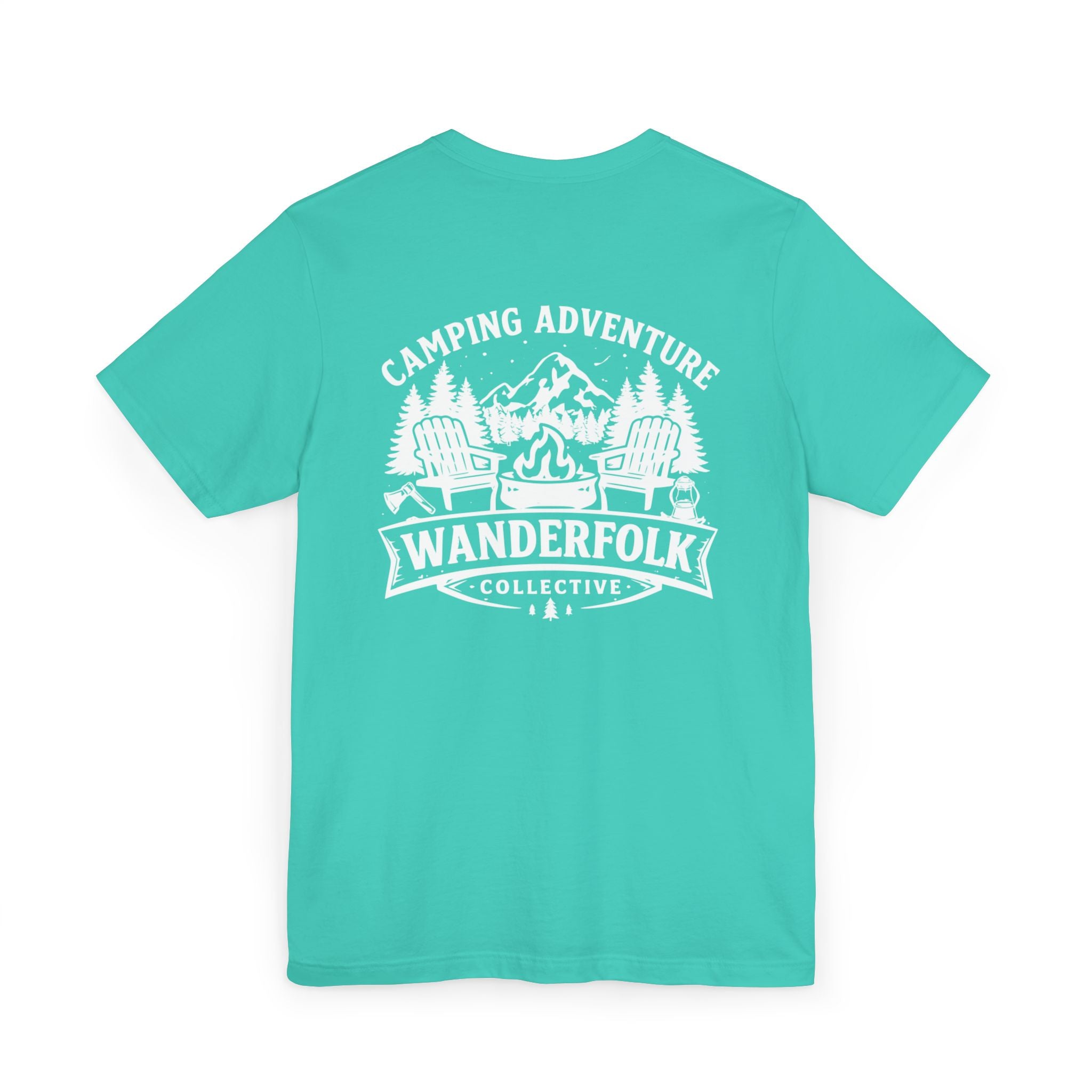 Wanderfolk Camping Adventure T-Shirt | Outdoor Mountain Campfire Design