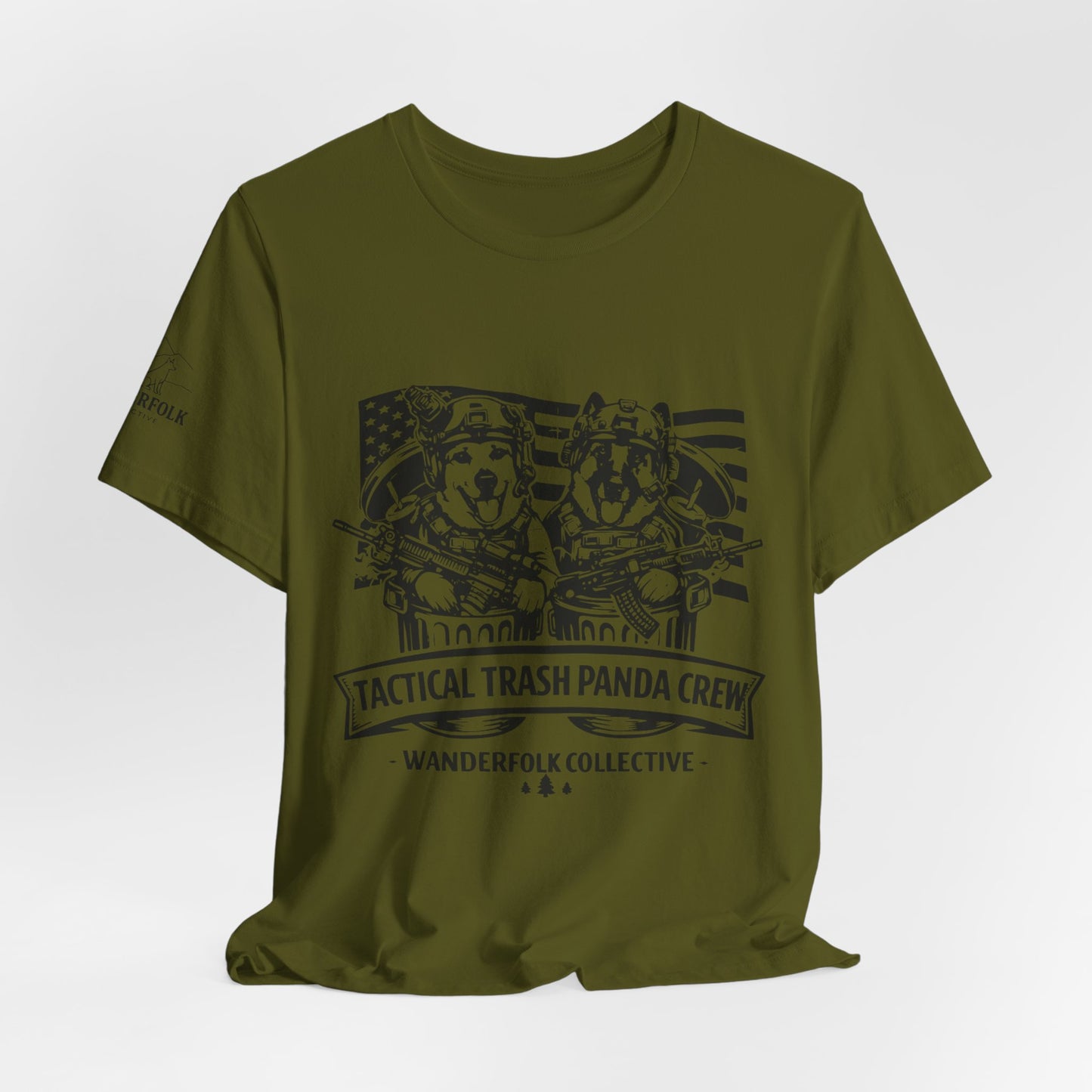 Tactical Trash Panda Crew Tee | Tactical, American Flag Graphic