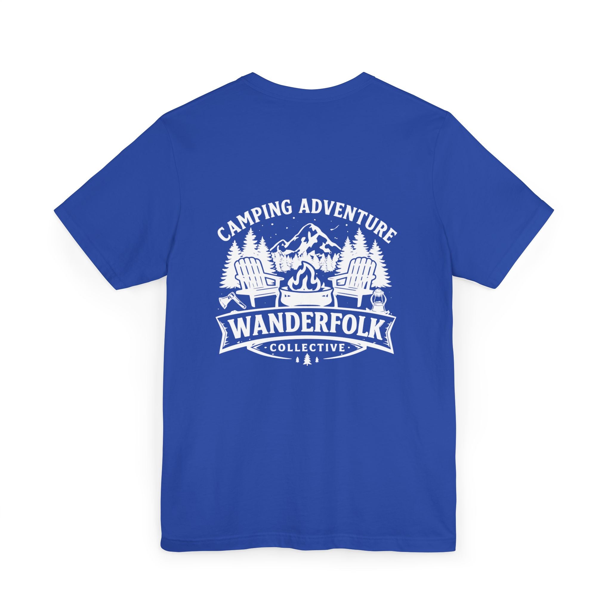 Wanderfolk Camping Adventure T-Shirt | Outdoor Mountain Campfire Design