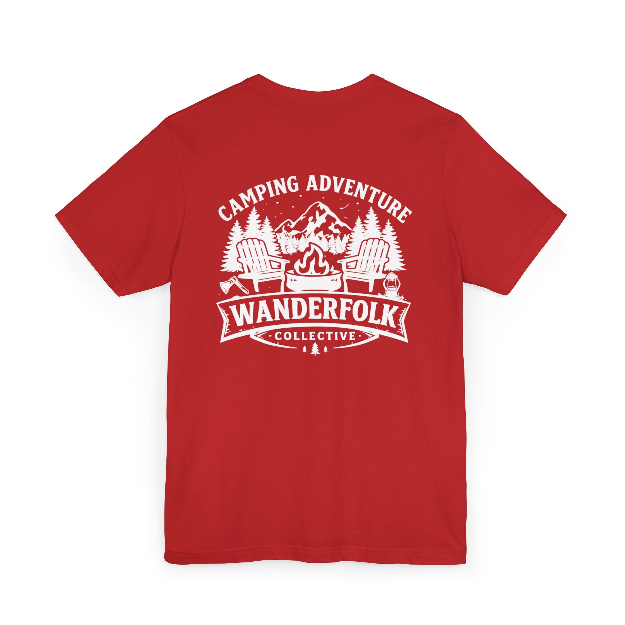 Wanderfolk Camping Adventure T-Shirt | Outdoor Mountain Campfire Design