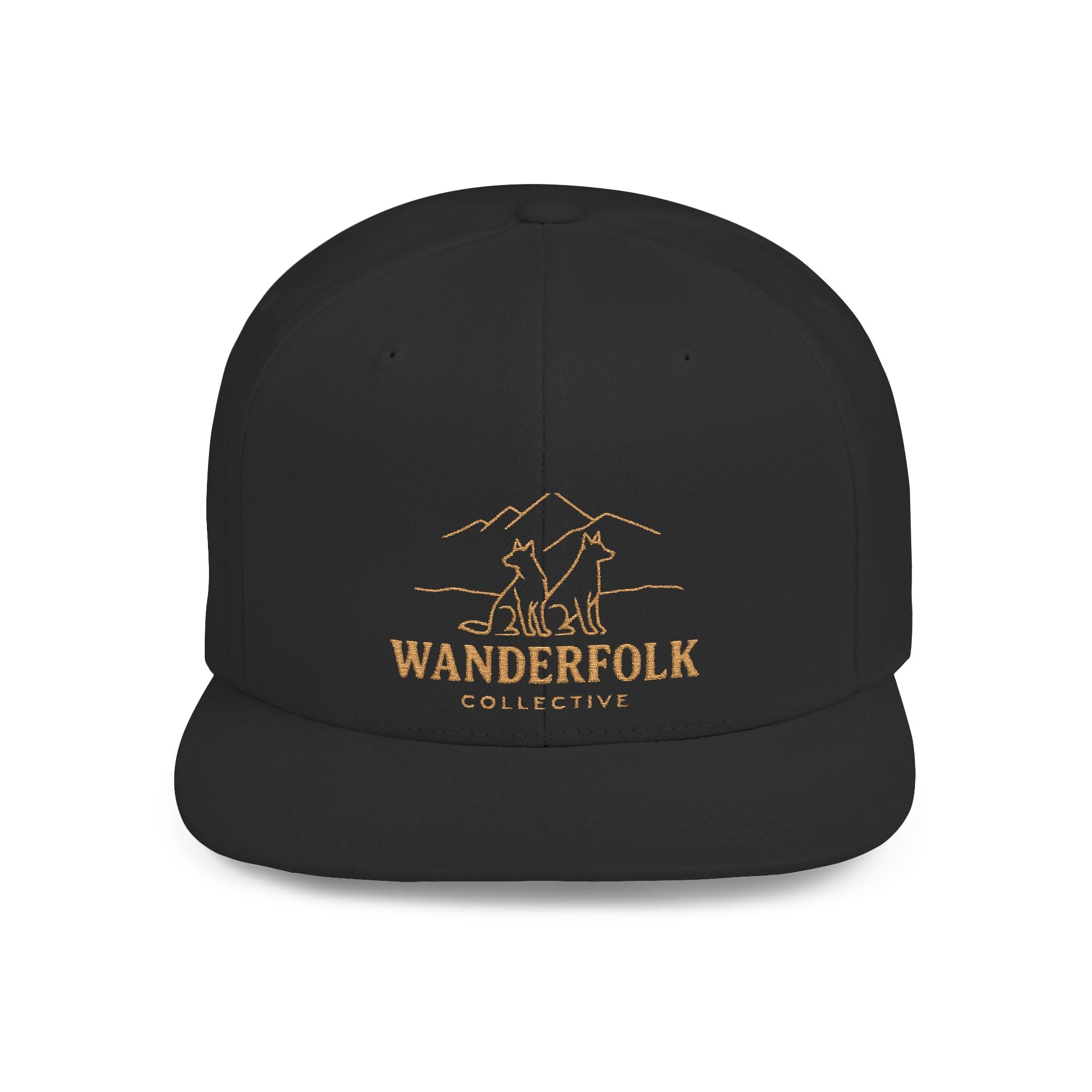 Wanderfolk Logo Flat Bill Snapback | Trendy Snapback Cap