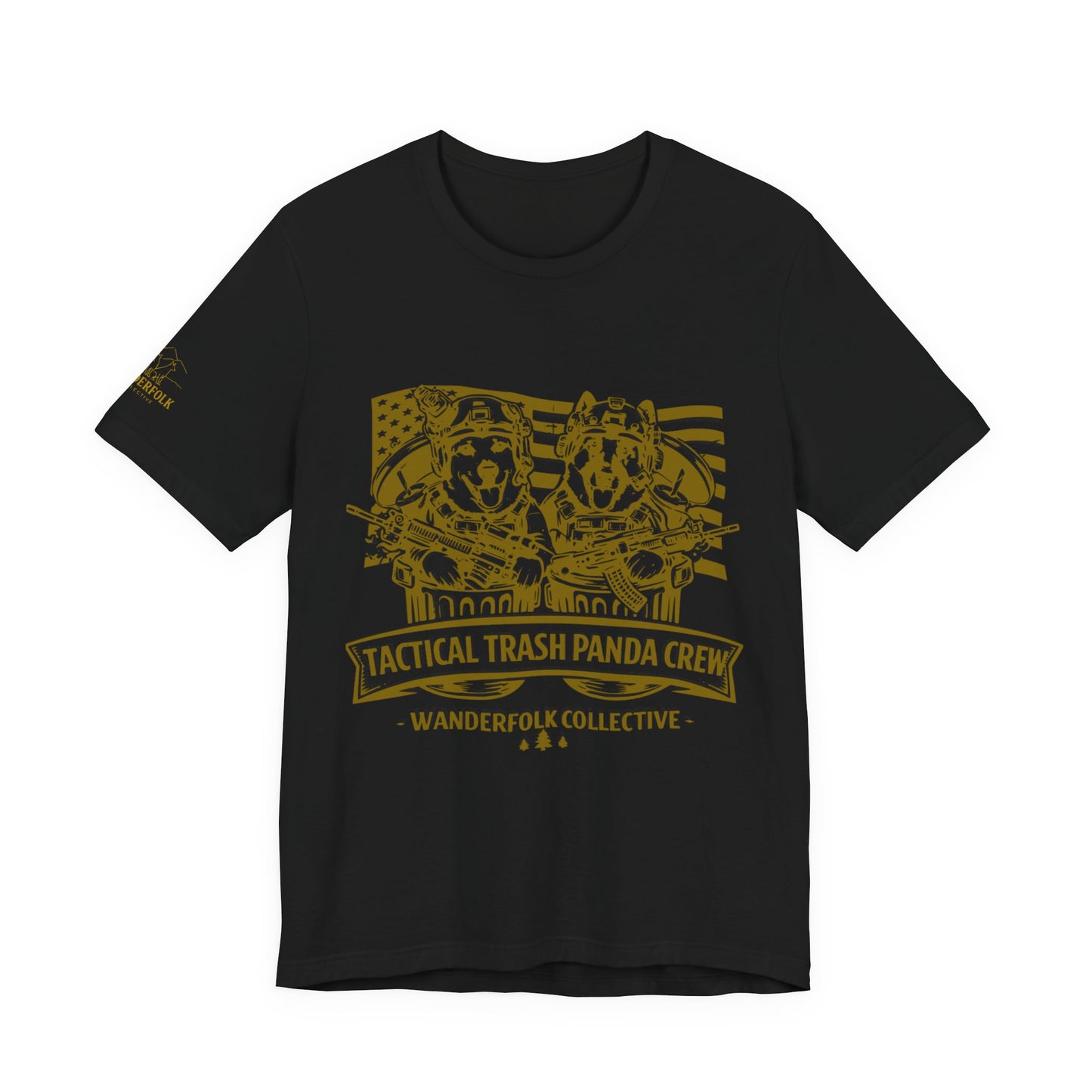 Tactical Trash Panda Crew Tee | Tactical, American Flag Graphic