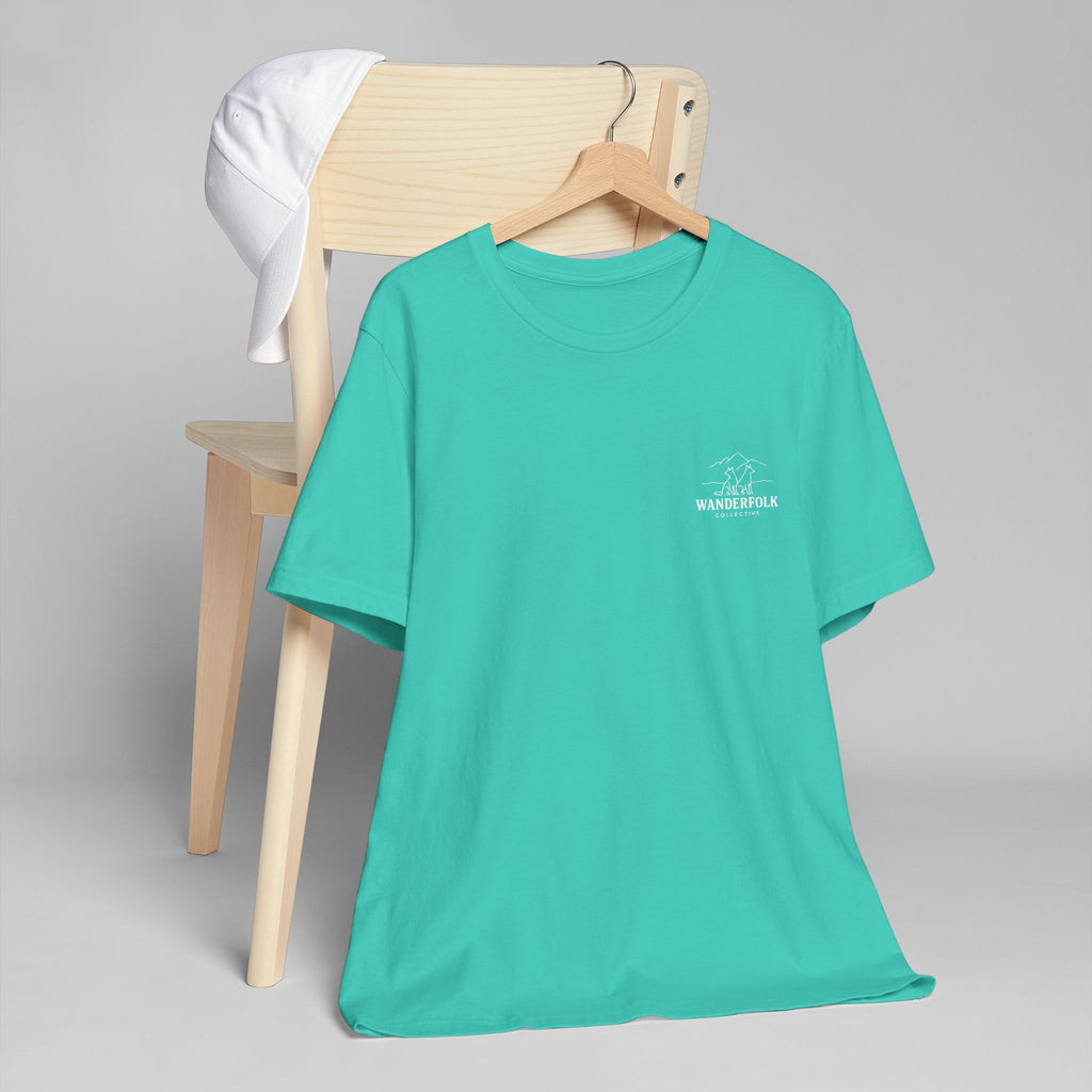 Wanderfolk Camping Adventure T-Shirt | Outdoor Mountain Campfire Design