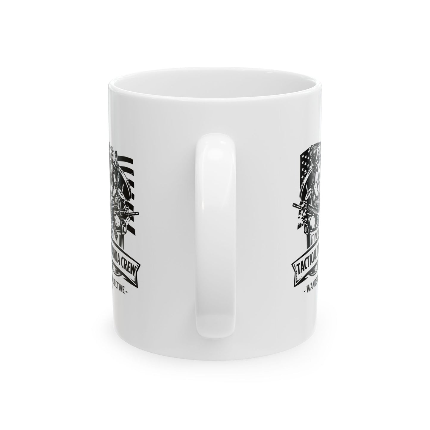 Tactical Trash Panda American Flag Ceramic Mug — German Shepherd Trash Pandas (11oz & 15oz)
