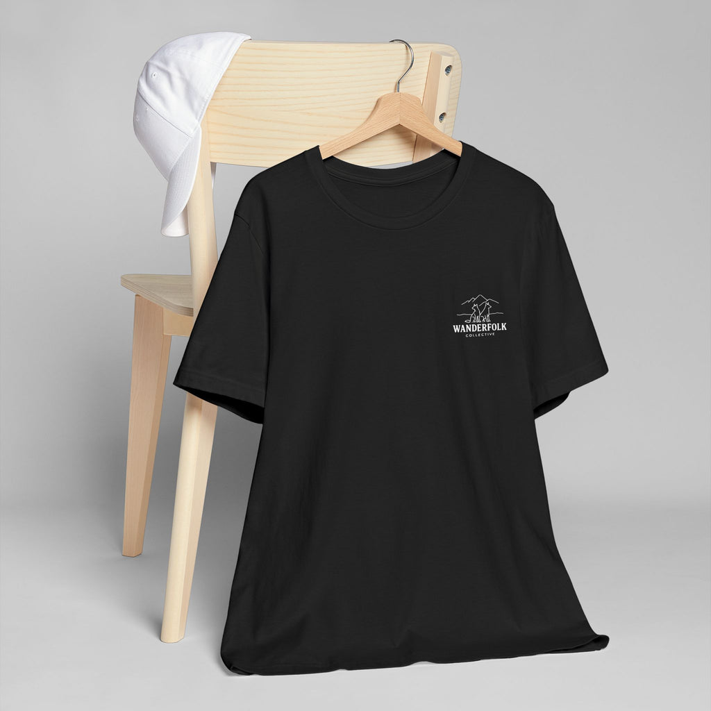 Wanderfolk Camping Adventure T-Shirt | Outdoor Mountain Campfire Design