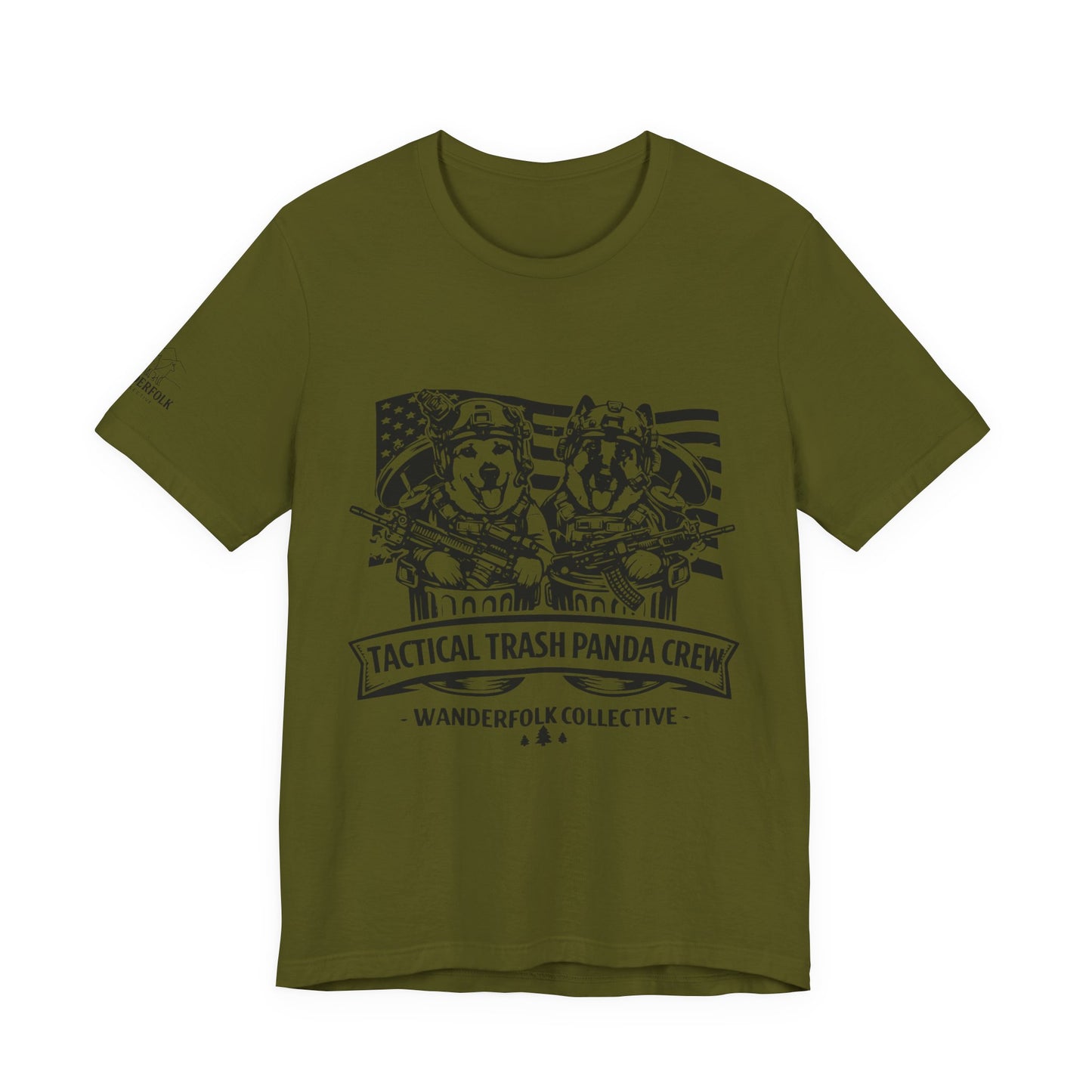 Tactical Trash Panda Crew Tee | Tactical, American Flag Graphic
