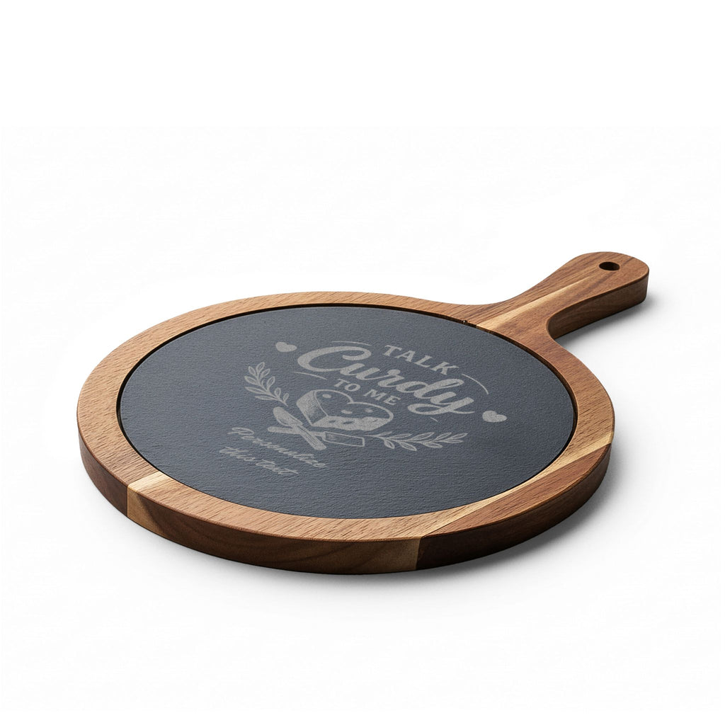 Talk Curdy To Me Charcuterie Board | Engraved Cheese Serving Board