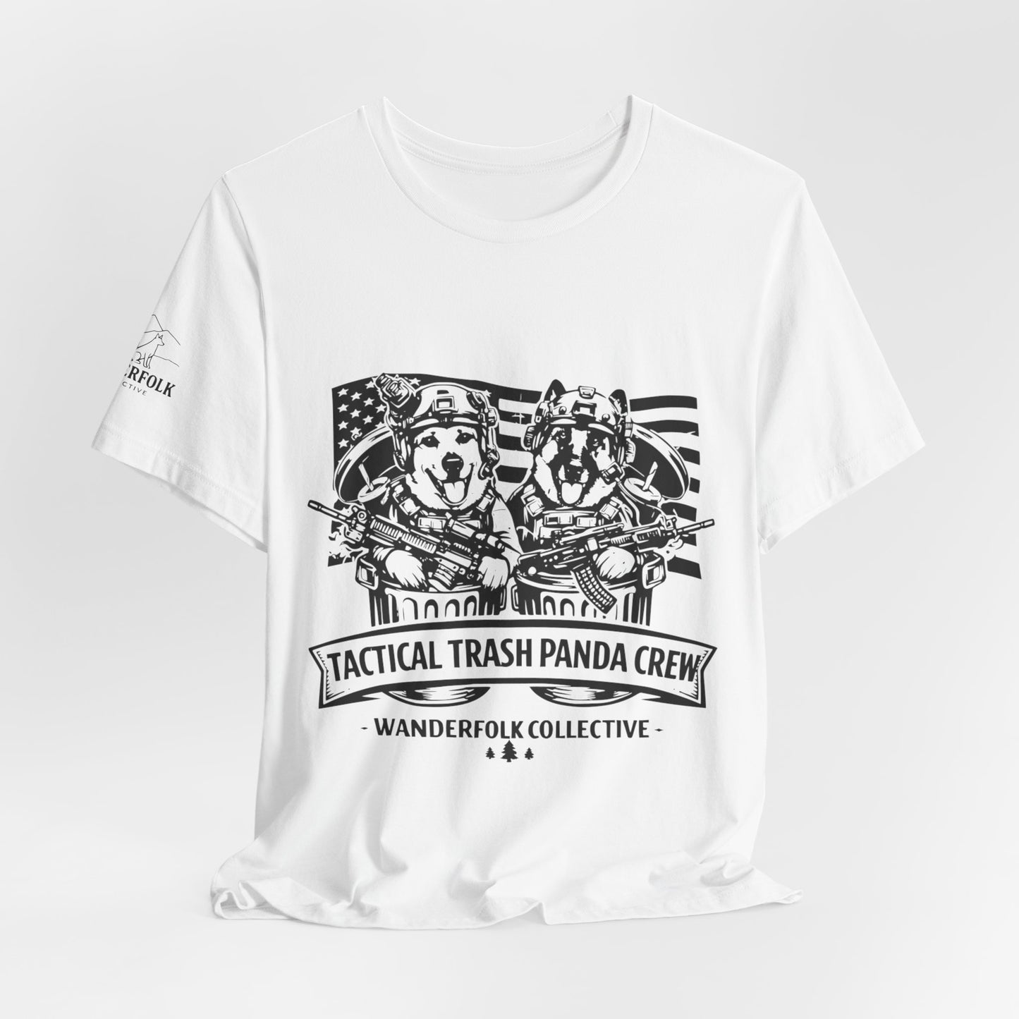 Tactical Trash Panda Crew Tee | Tactical, American Flag Graphic
