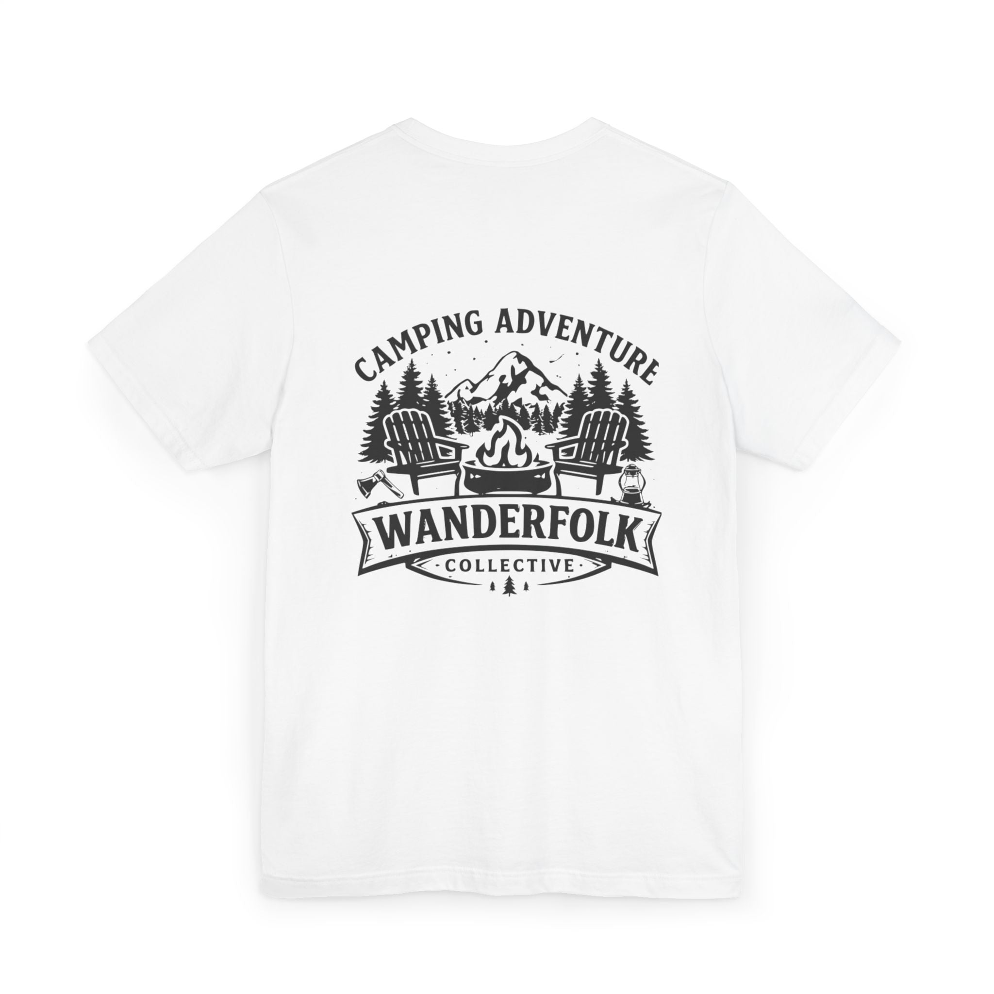 Wanderfolk Camping Adventure T-Shirt | Outdoor Mountain Campfire Design