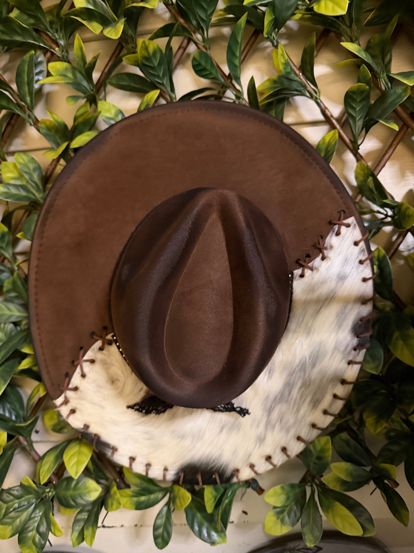 The Outlaw - Hair-on-Hide Wide Brim Hat