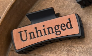 Laser-Engraved  Hair Claw Clip