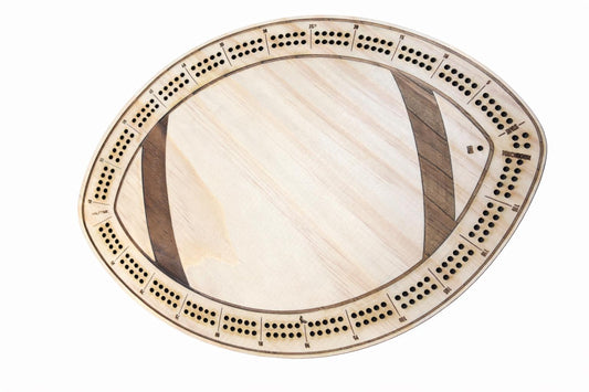 Football Cribbage Board – Wooden Sports Game, Father's Day Gift